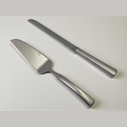 Dosthoff SS Cake Serving Set Hammered Handle