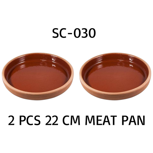 Set of 2 Clay Plates 22 x 3 cm
