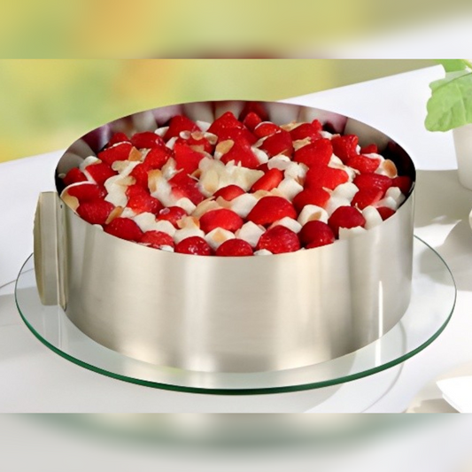 Stainless Steel Cake Ring Adjustable Diameter
