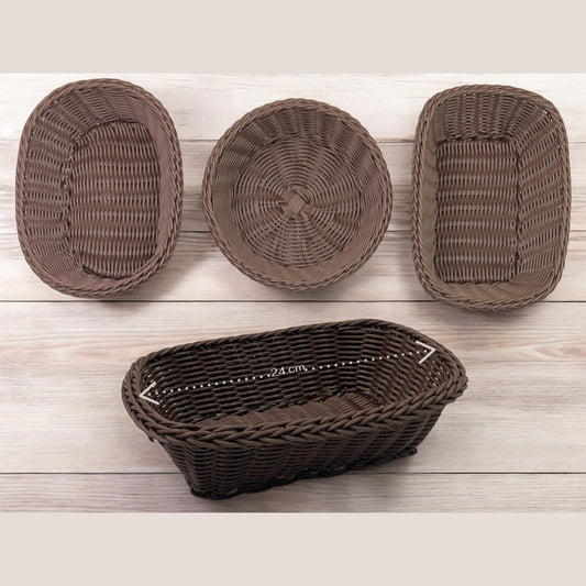 High quality Rectangular Woven Bread Basket 24 cm