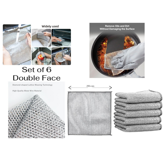 Double Face Multifunctional Cloth & Scrubber 20 cm x6