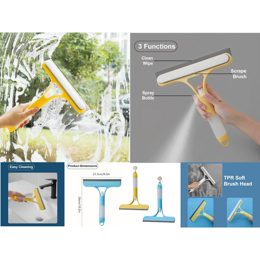 3 in 1 Window cleaner set with Spray Bottle