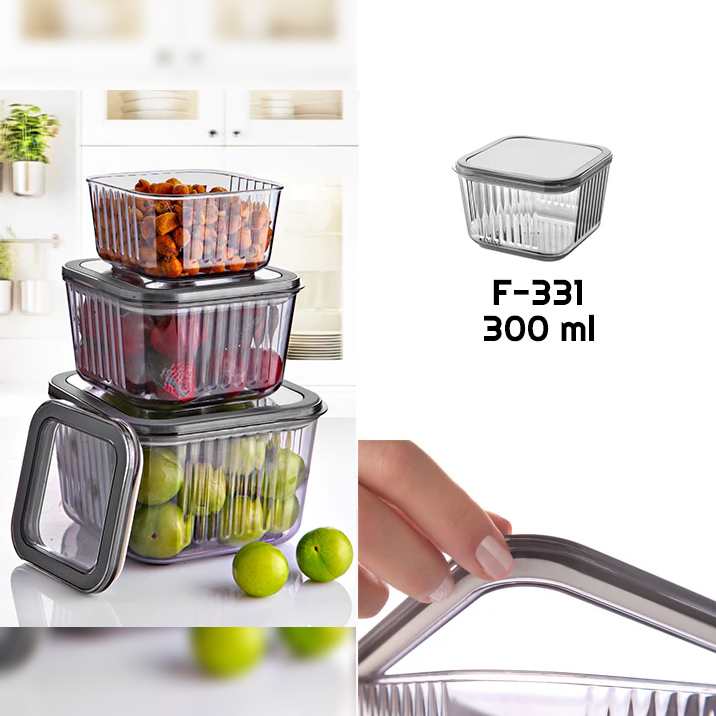 Mini Acrylic Square Food Storage Container 300 ml - Lunaz Shop