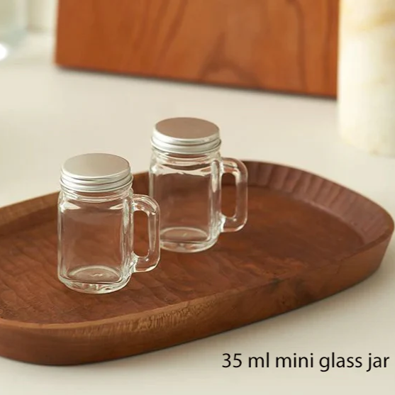 Mini Mason Glass Jar 35 ml X2 - Lunaz Shop