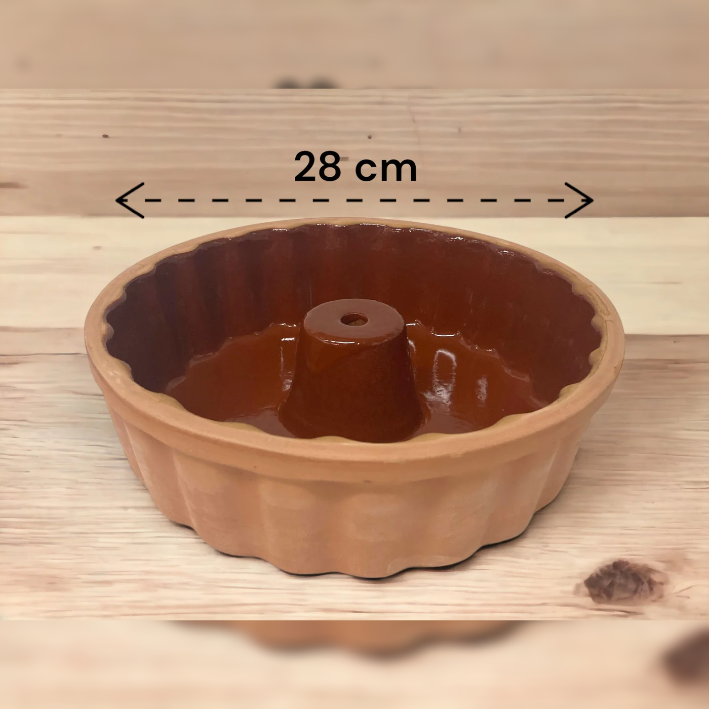 Natural Terracotta Cake Pan 28 cm - Lunaz Shop