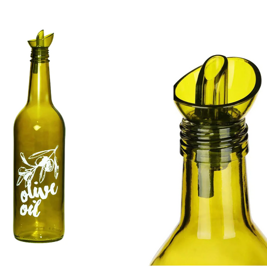 Olive Green Decorated Oil Bottle RD 750 ml