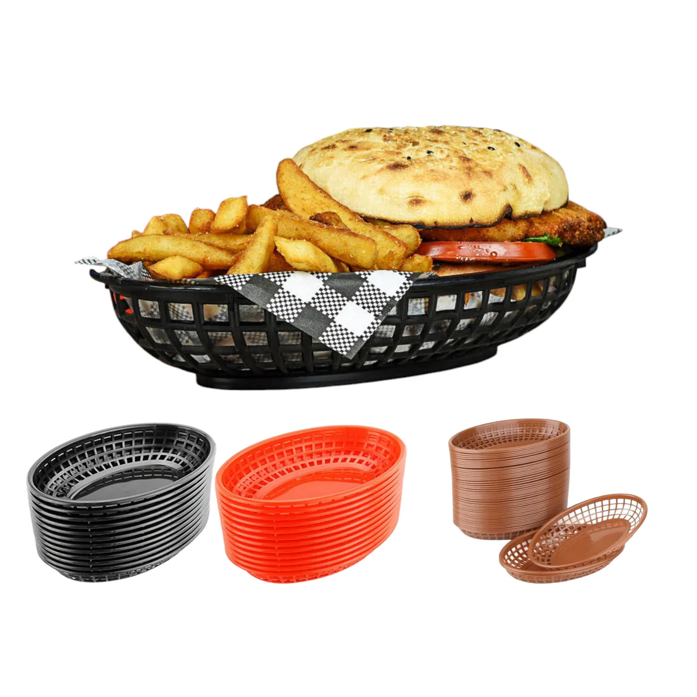 Oval plastic fries basket - Lunaz Shop