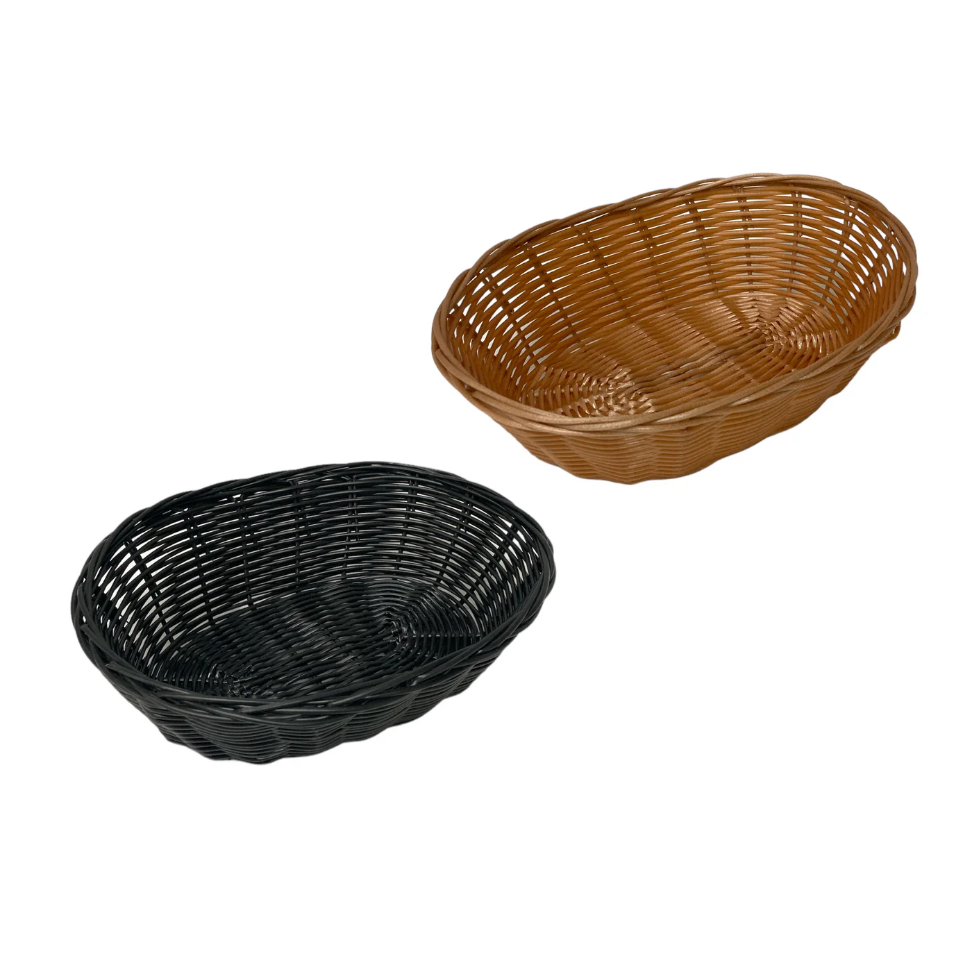 Oval woven bread basket 24 cm Plastic Woven Wicker - Lunaz Shop