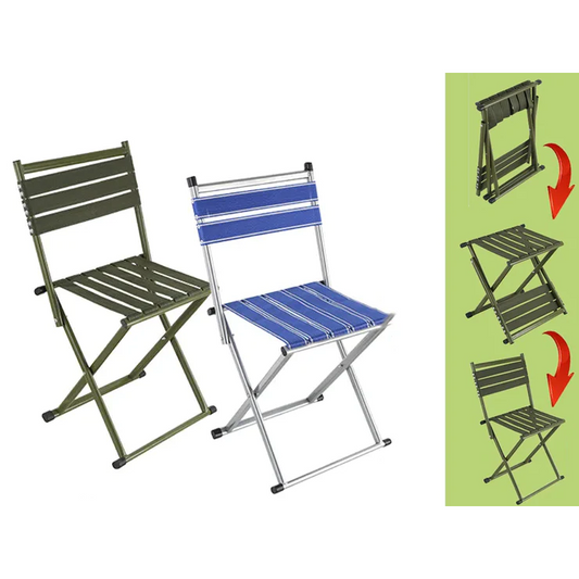 Portable Foldable Metal Chair - Lunaz Shop