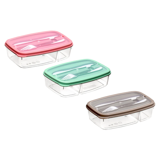 Rectangular Food storage container with cutlery - Lunaz Shop