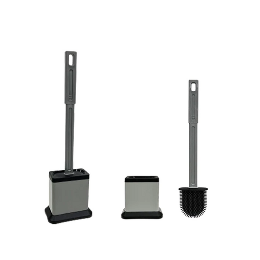 Rectangular Silicone Toilet Brush with Stand - Lunaz Shop
