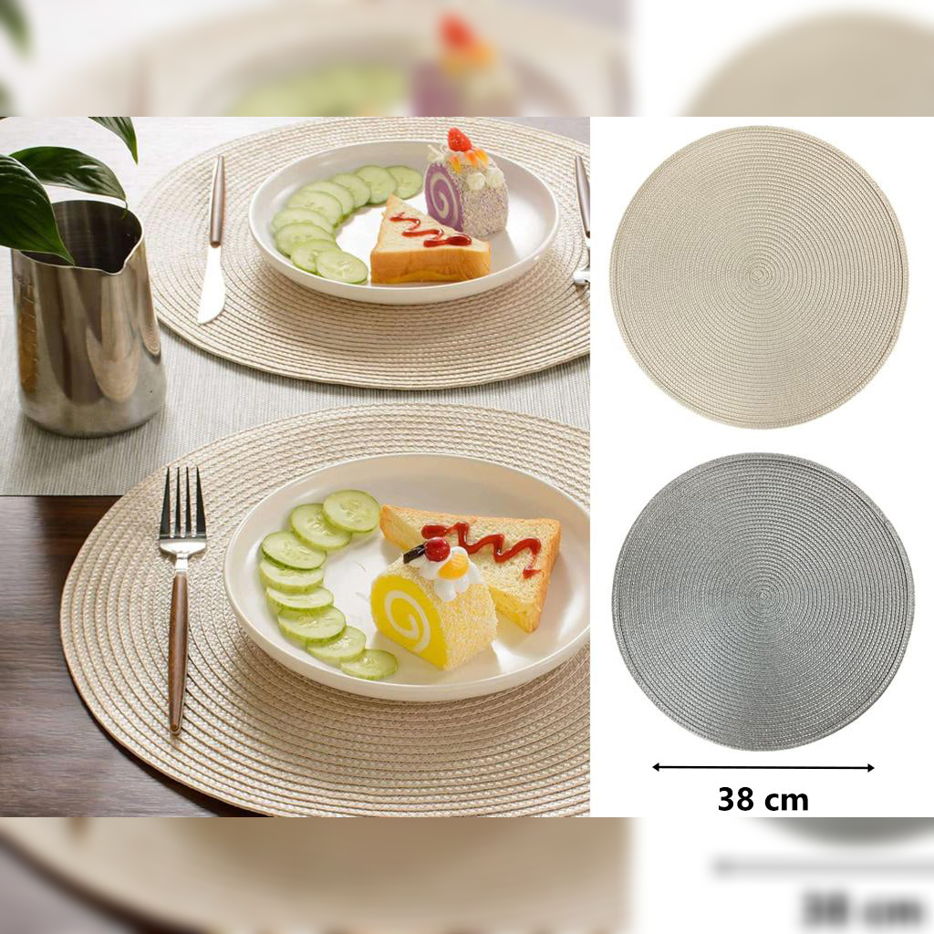 Round Braided Table Placemat 38 cm - Lunaz Shop