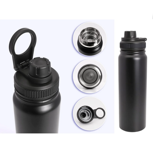 SS Sports Bottle 800 ml Mat Black - Lunaz Shop