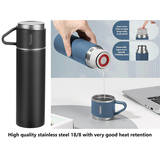 SS Vacuum Flask with Cup Cover 500 ml - Lunaz Shop