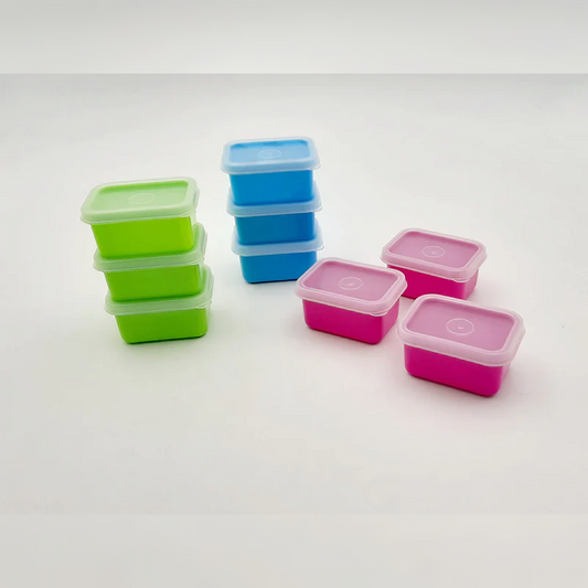 Set of 3 Mini Rectangular Colored Storage Containers - Lunaz Shop