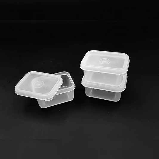 Set of 3 Mini Rectangular Transparent Storage Containers - Lunaz Shop