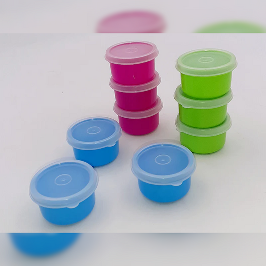 Set of 3 Mini Round Colored Storage Containers - Lunaz Shop