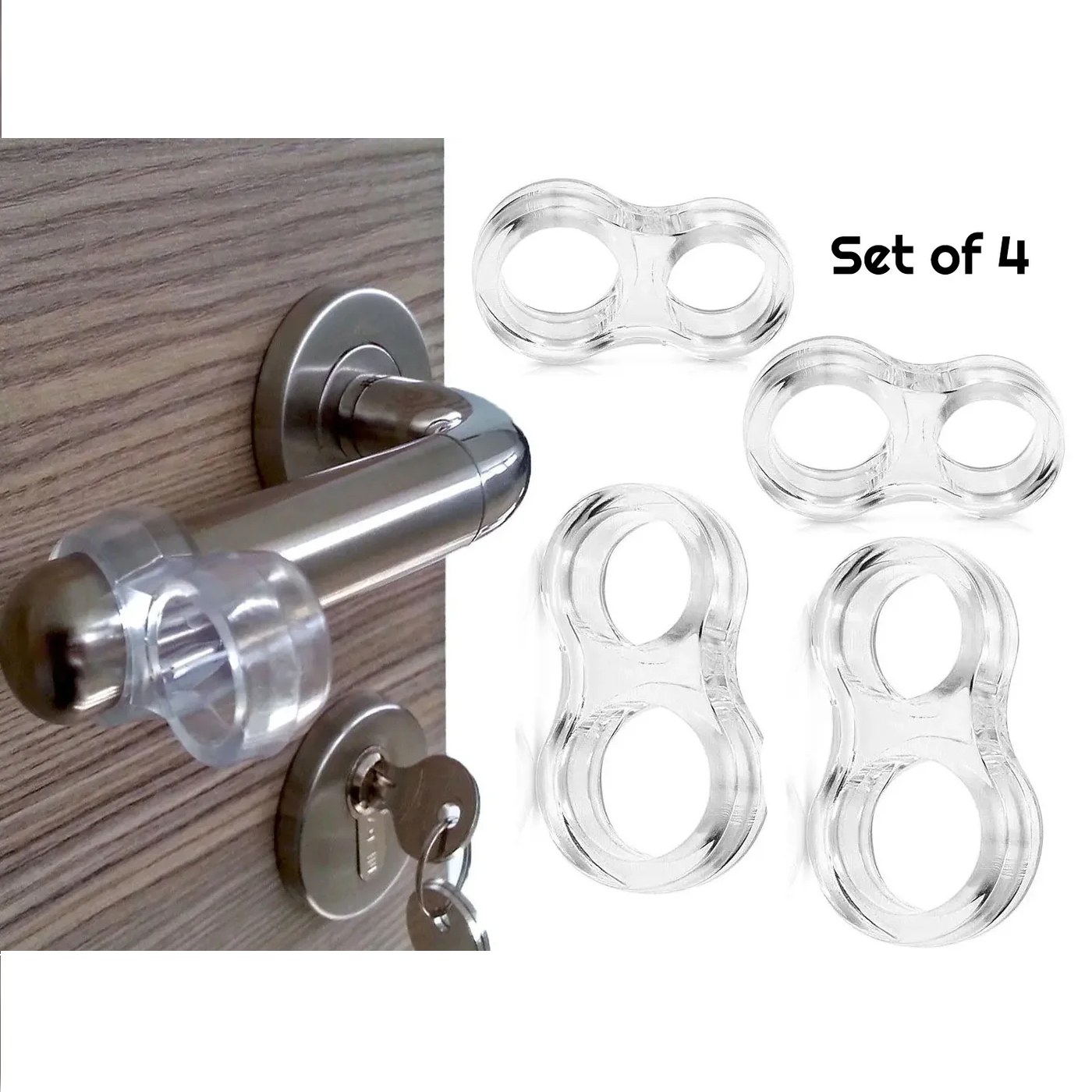 Set of 4 pieces transparent door stopper - Lunaz Shop
