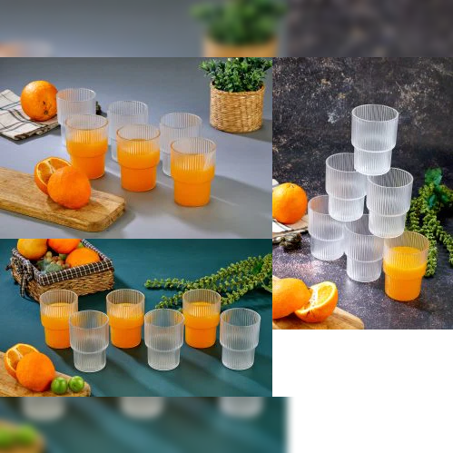 Set of 6 Plastic Cups "Origami" - Lunaz Shop