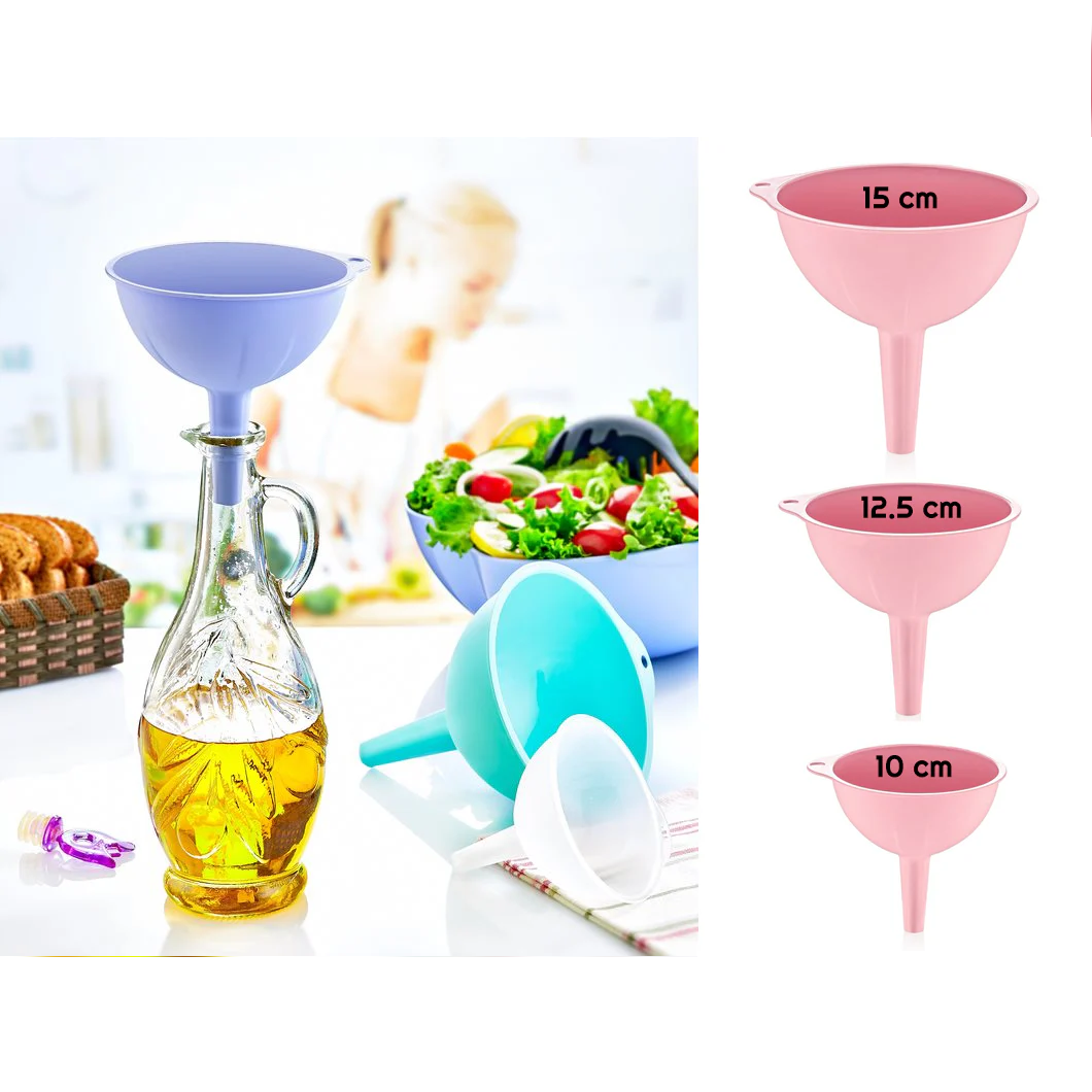 Set of three high quality plastic funnels - Lunaz Shop