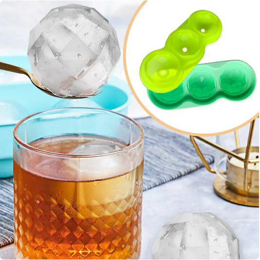 Silicone 3D Ice Ball Mold - 3 Cavities