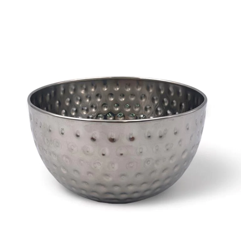 Small Stainless Steel Snack Bowl 12 cm w Hammered Finish - Lunaz Shop