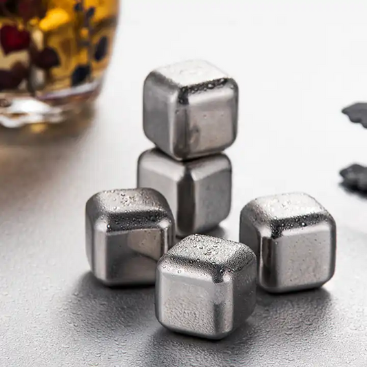 Stainless Steel Ice Cubes Set of 4 - Lunaz Shop