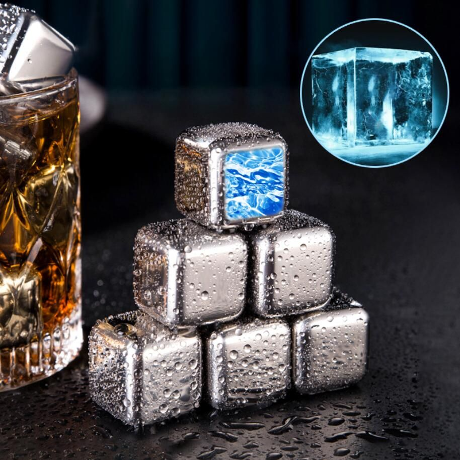 Stainless Steel Ice Cubes Set of 4 - Lunaz Shop