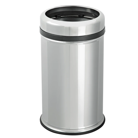 Stainless steel dustbin with open top 45 L