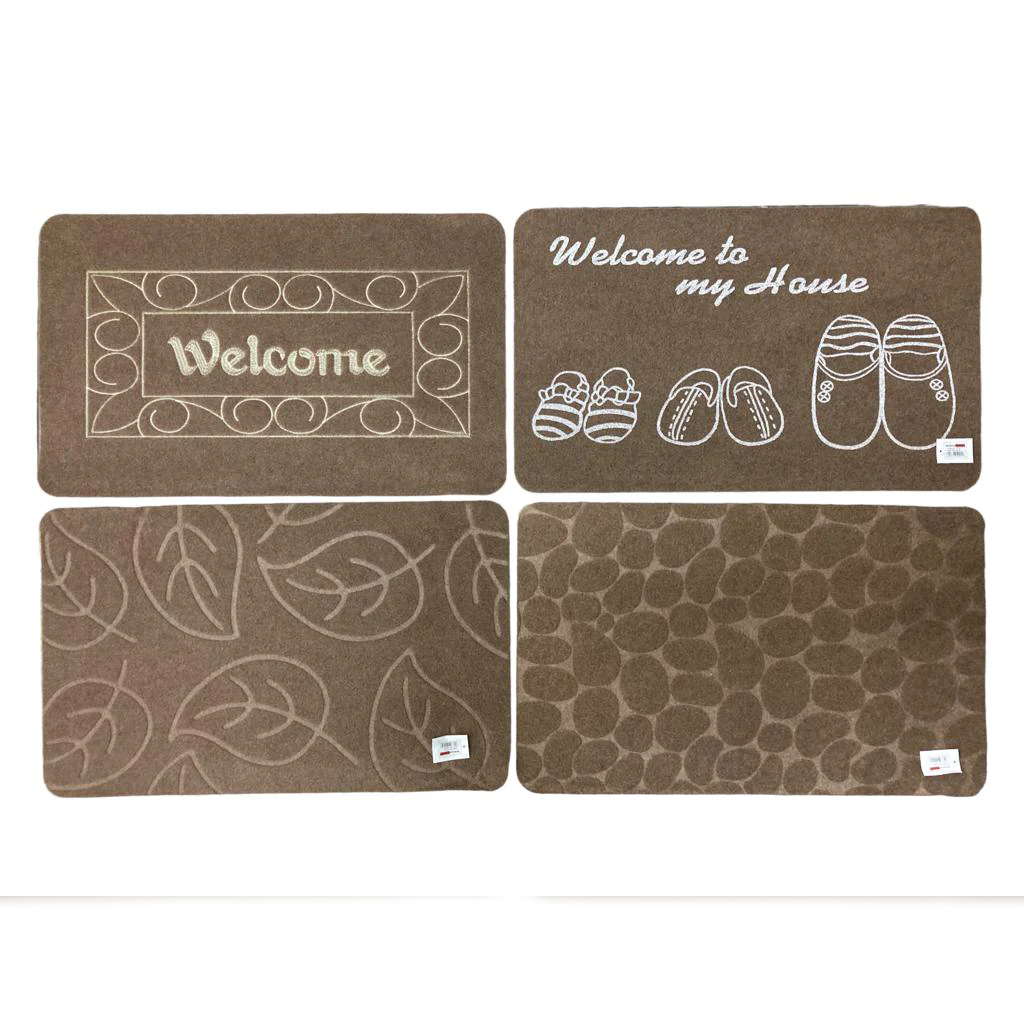 Thin synthetic fiber doormat w TPR backing 78 x 48 cm - Lunaz Shop