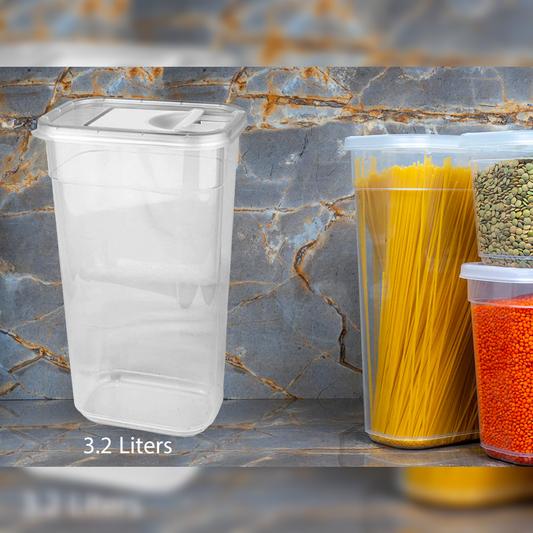 Transparent Dry Food Container with Sliding Cover 3.2L - Lunaz Shop