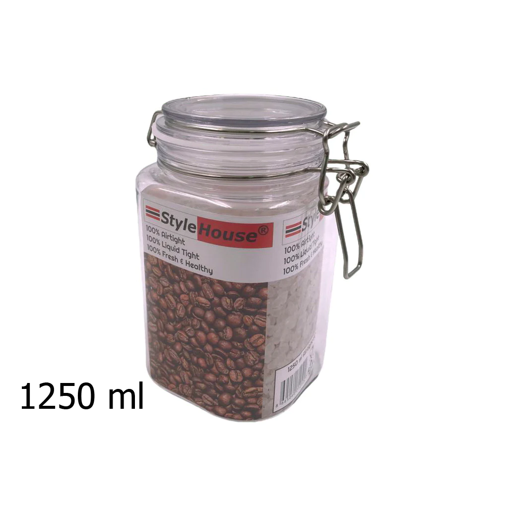 Unbreakable Airtight Seal PET Jar 1250 ml