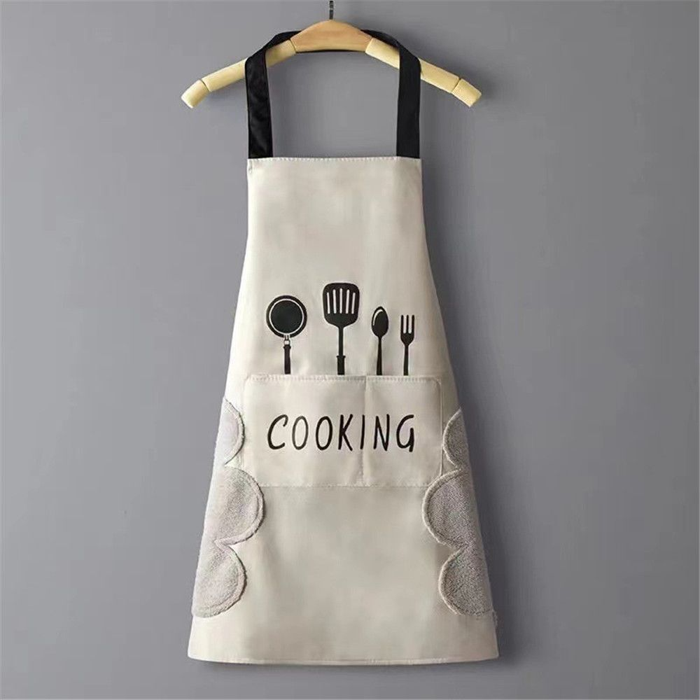 Water Proof Apron with 2 Side Towels Kitchen Utensils Design - Lunaz Shop