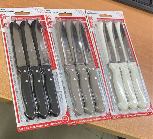 De Luca Serrated Knives X6