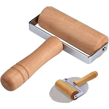 Wooden Rolling Pin with Wooden Handle - Lunaz Shop