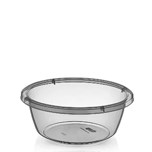 1 lt Transparent Round Basin X2