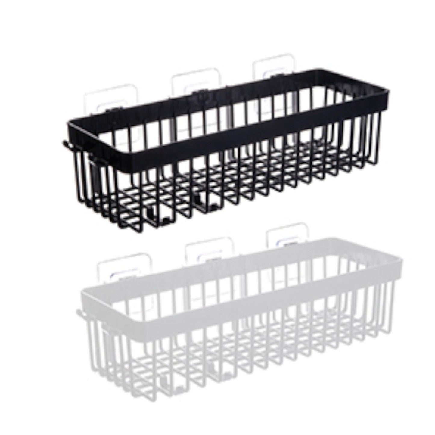 Plastic Bathroom Shelf Basket with Strong Adhesive