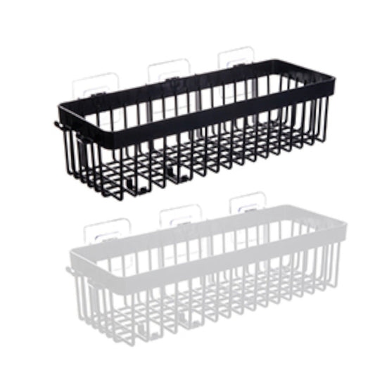 Plastic Bathroom Shelf Basket with Strong Adhesive