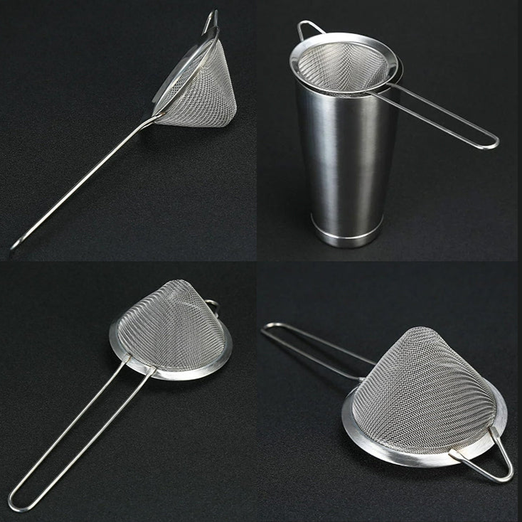 Cone Shape Fine Mesh Stainless Steel Strainer 10 cm - Lunaz Shop
