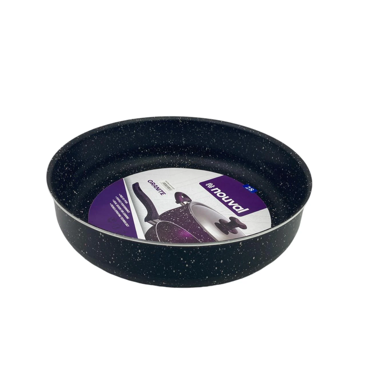 Black Granite Nouval Round Oven Tray - Lunaz Shop