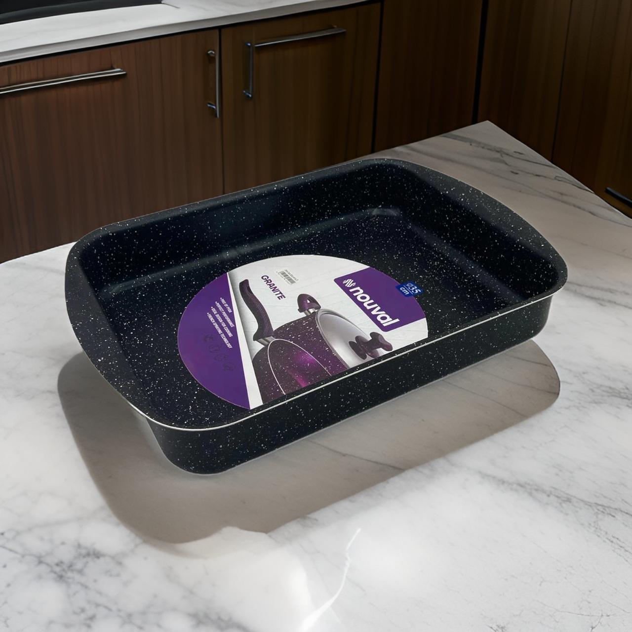 Black Granite Nouval Rectangular Oven Tray - Lunaz Shop