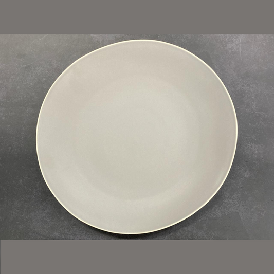 Dosthoff Matt Gray with White Rim Dinner Plate 27 cm