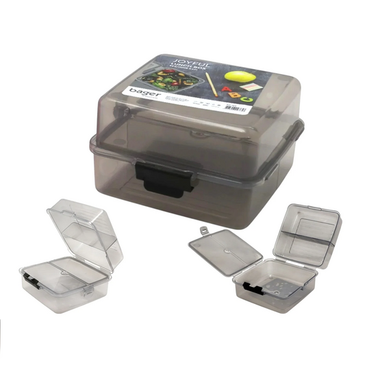 Joyful Lunch Box - Smart square shape with seperate comp