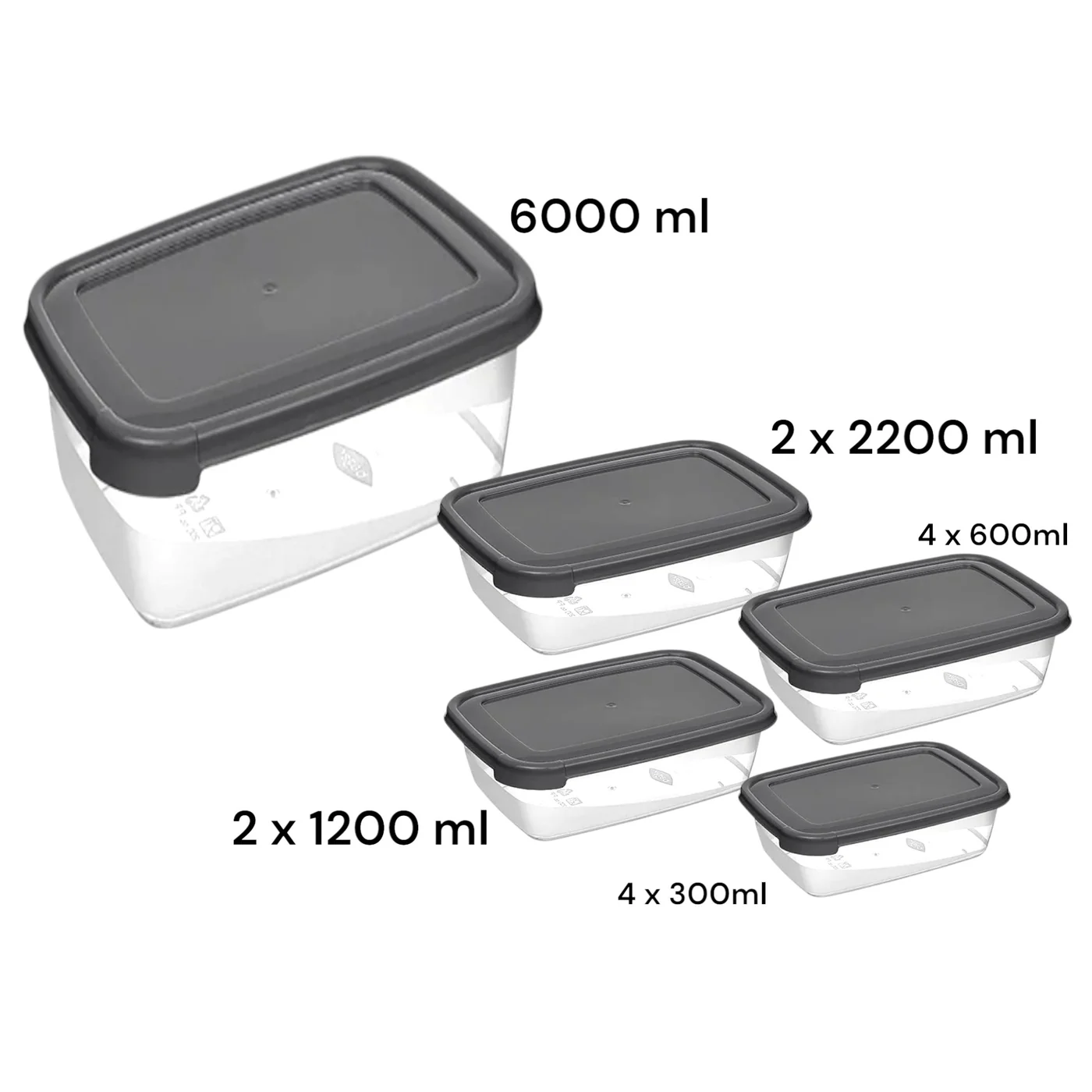 Set of 13 Cook & Keep Rectangular Food Containers