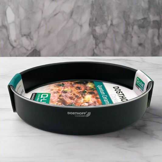 Dosthoff Black Quantum Round Oven Tray 36 cm
