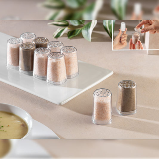 Set of 12 Mini Salt and Pepper Shakers Gusto