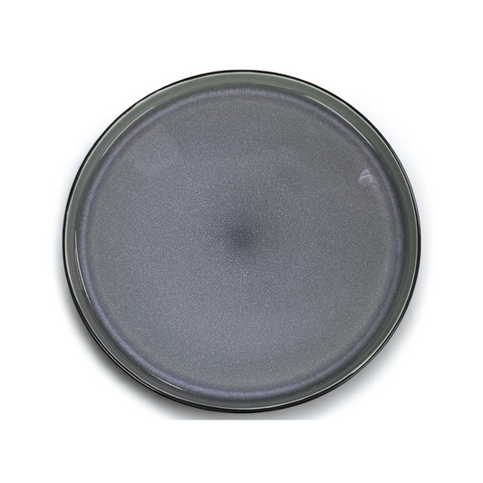 Dosthoff Glazed Dinner Plate Mat Black Exterior 26.5 cm