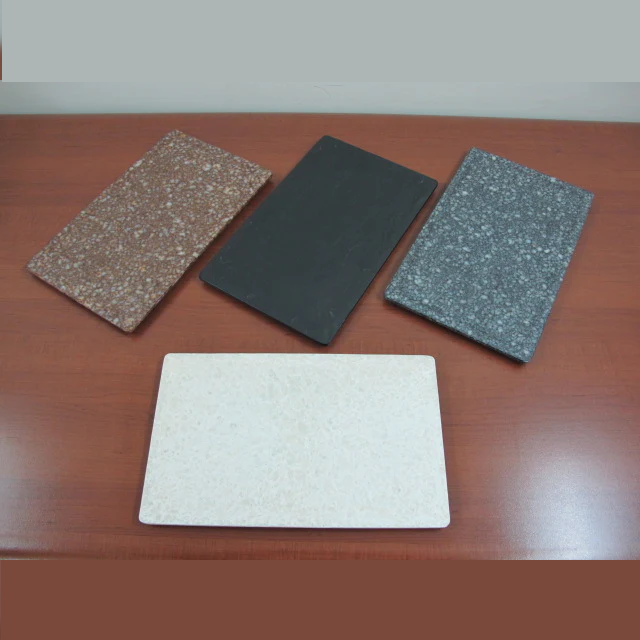 Melamine Flat Display Plate Granite Design 35.6 cm