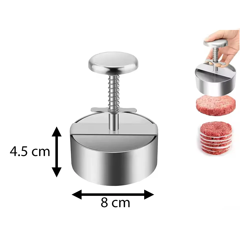 Stainless Steel Hamburger Patty Maker 8 cm