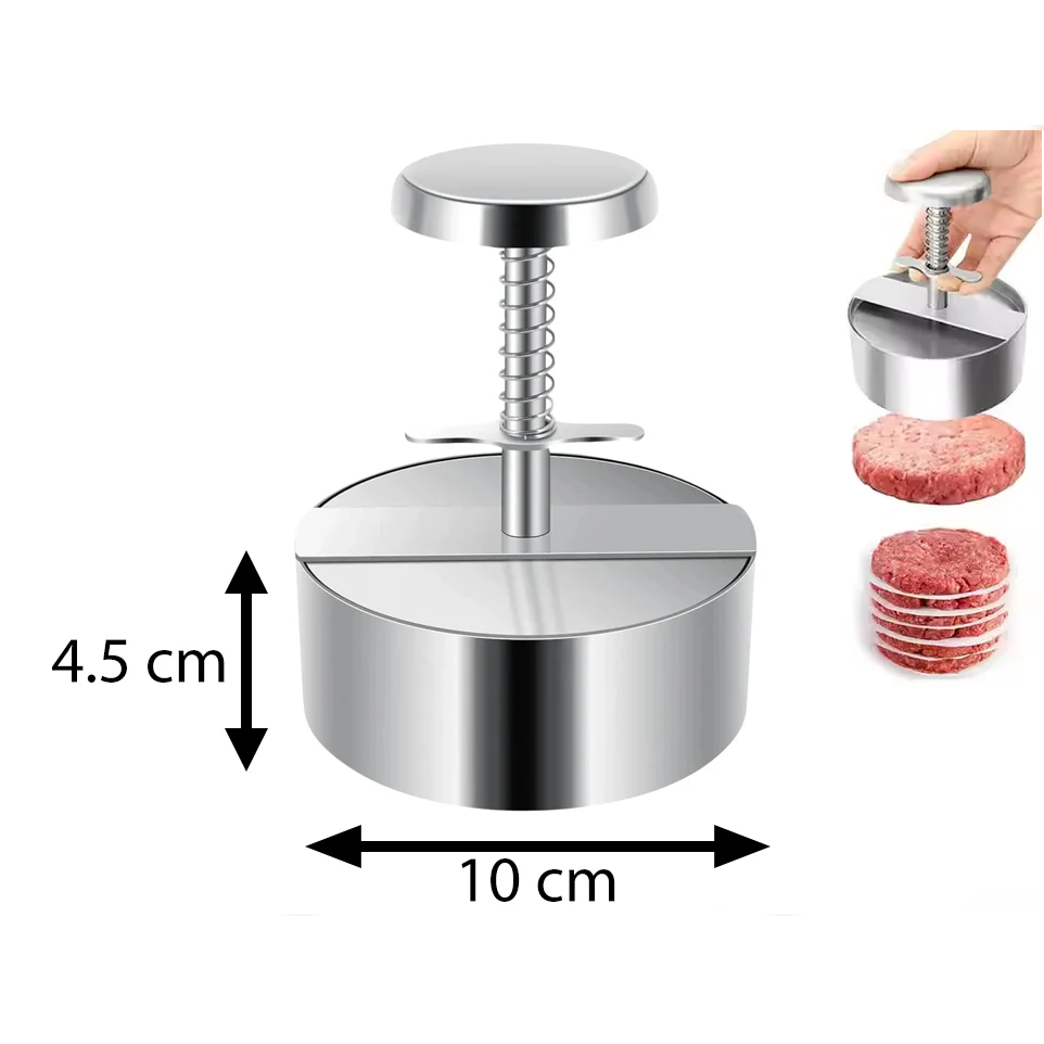 Stainless Steel Hamburger Patty Maker 10 cm